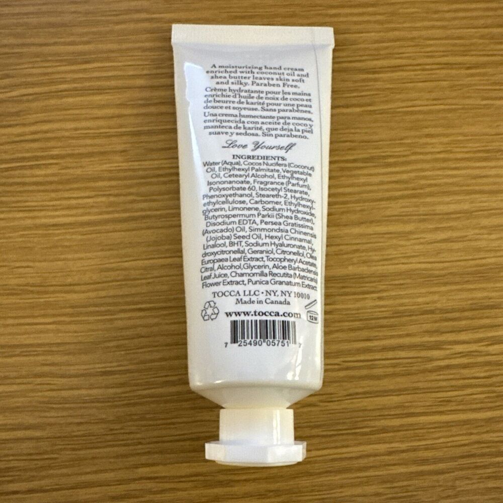 TOCCA Crema Da Mano BIANCA Hand Cream 1.5 fl oz New Sealed - Picture 2 of 3